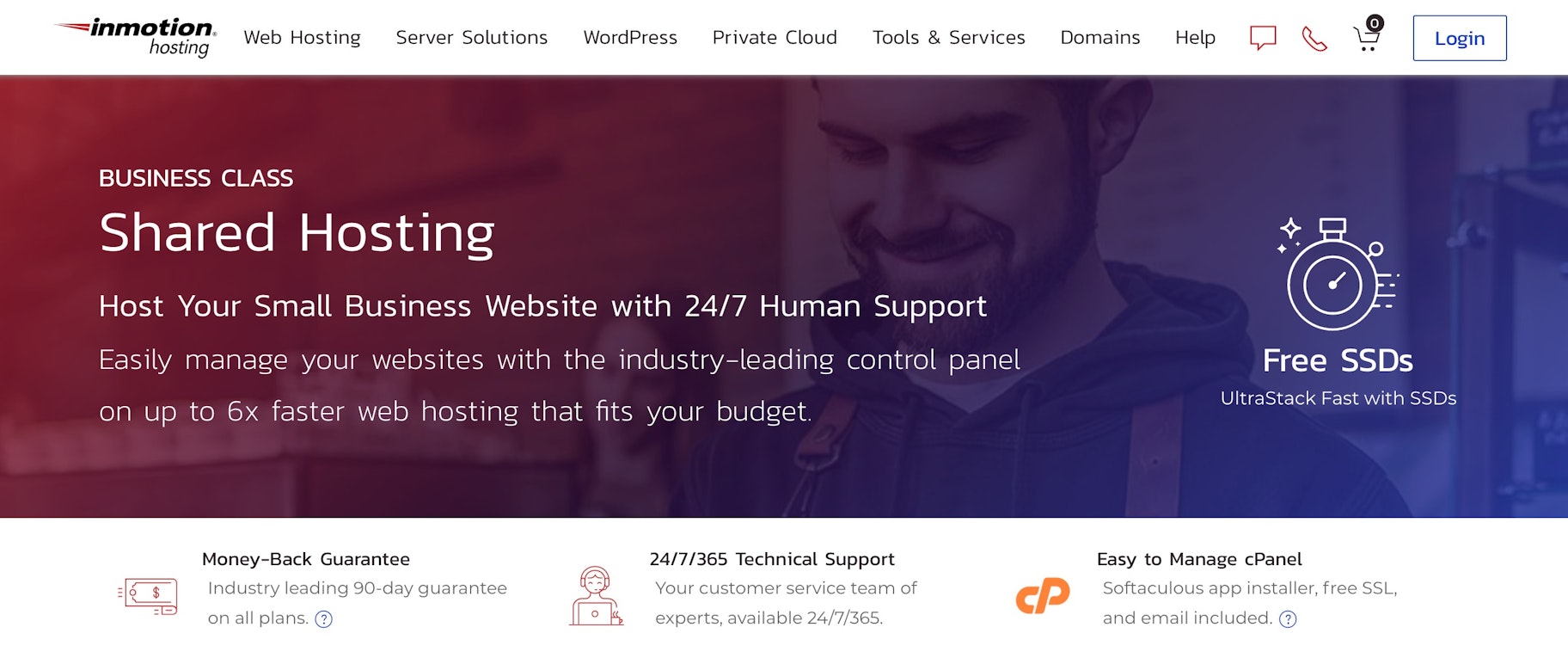 Secure ecommerce hosting provider: InMotion hosting