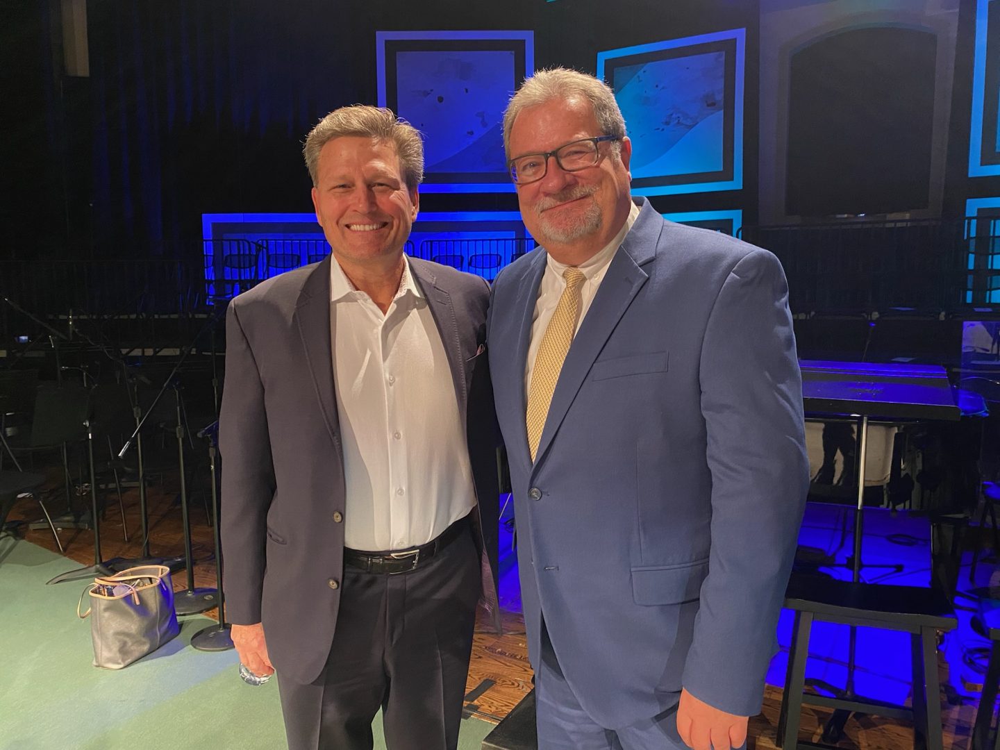 Smart Talk host Scott LaMar and author David Baldacci