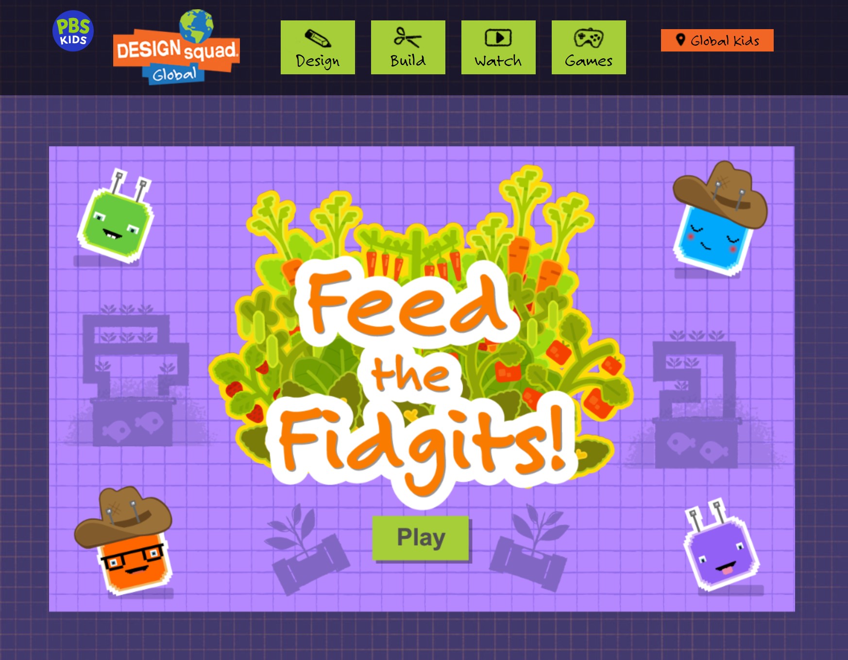 Feed the Fidgits Game . DESIGN SQUAD GLOBAL | PBS KIDS