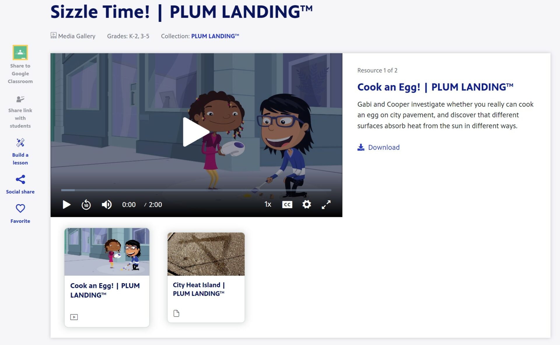 Sizzle Time! | PLUM LANDING™