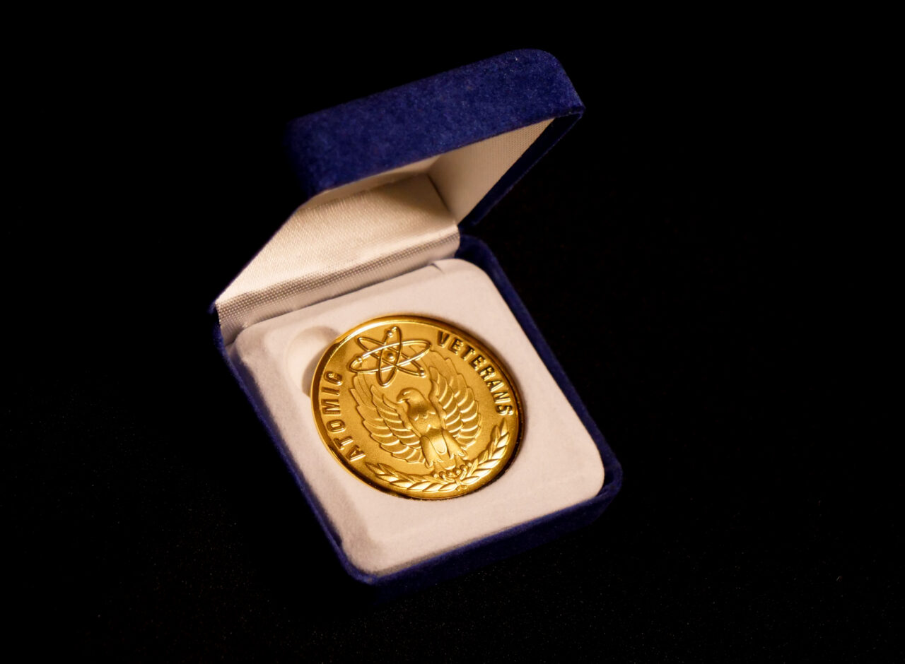 The Atomic Veterans medal Tom Lambert received for taking part in Operation Grable. (Jeremy Long - WITF)