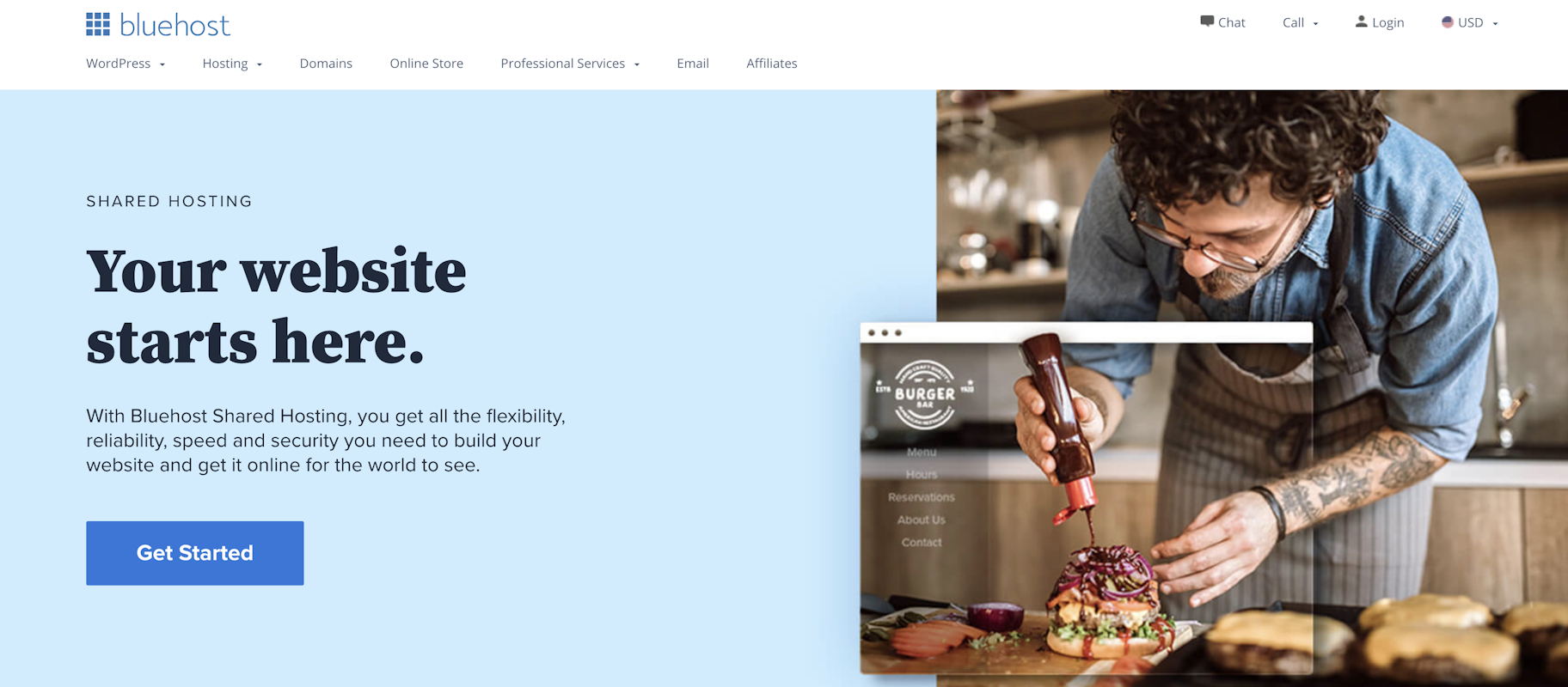 WordPress-friendly ecommerce host: Bluehost