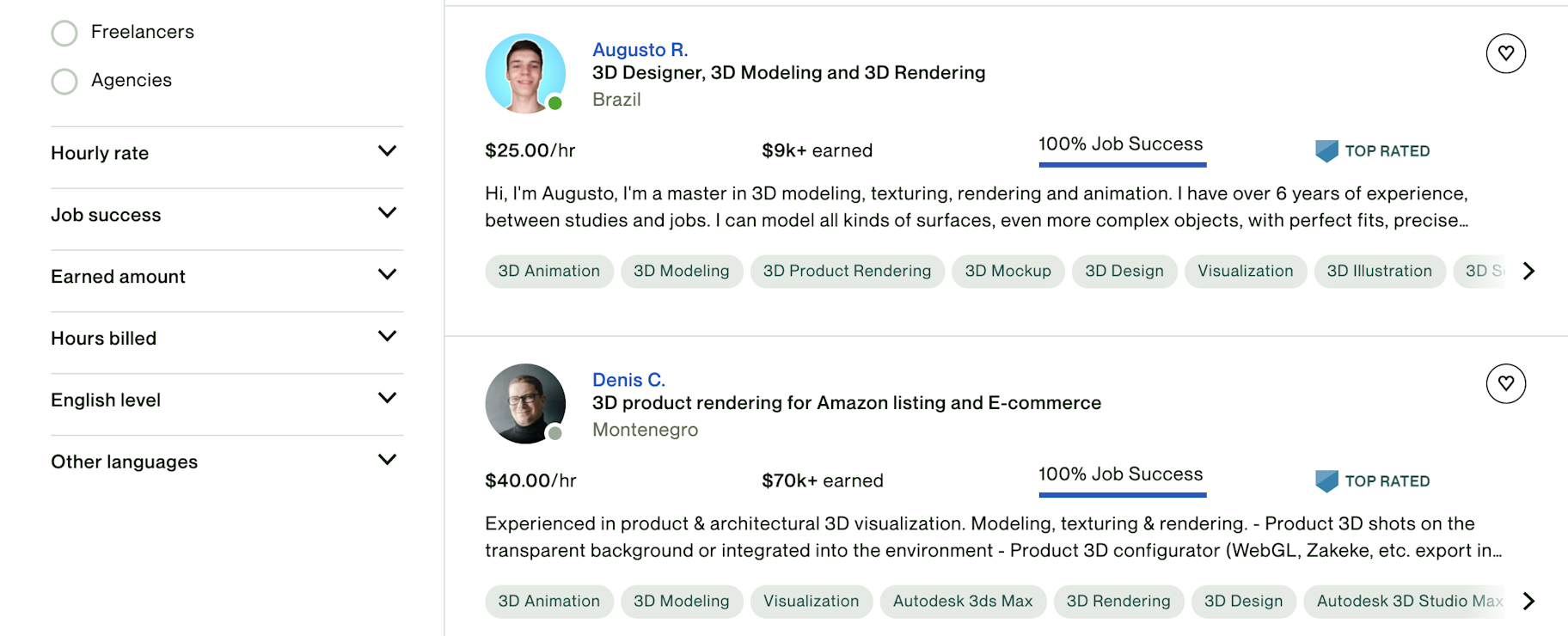 find product designers on Upwork