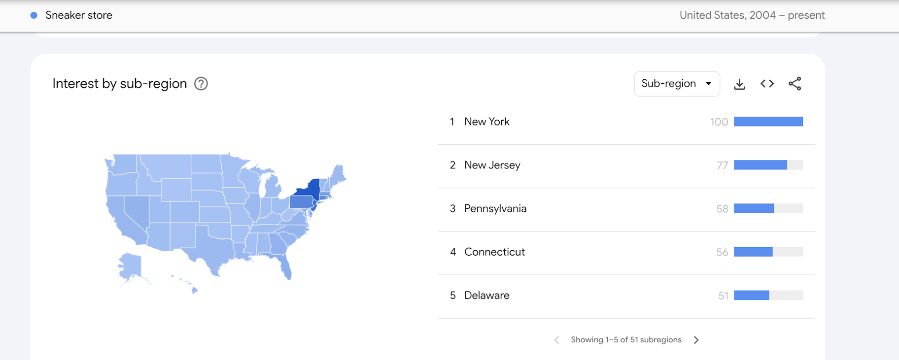 location-based search Google Trends